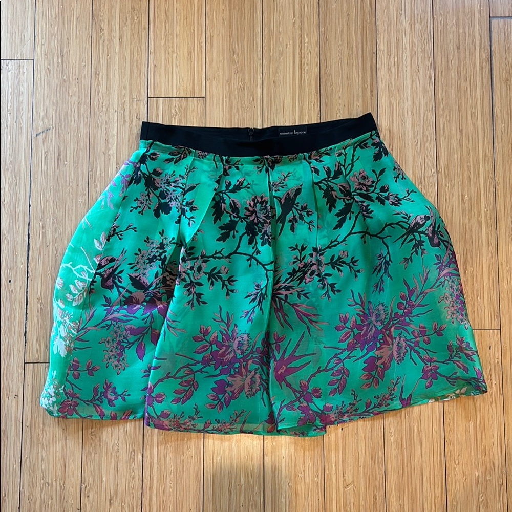 Nanette Lepore Green Bubble Mini Skirt